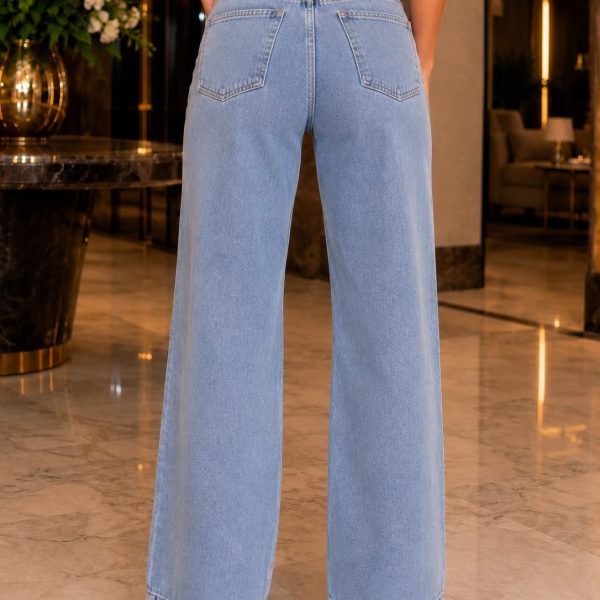 Calça Jeans Wed Leg Premium (brilho)